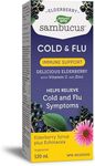 Nature's Way Sambucus Cold and Flu Care Immune with Vitamin C and Zinc – Elderberry Syrup with Echinacea and Propolis – Used in Herbal Medicine for Symptom Relief for Kids 2+ and Adults, 120 ml