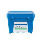 Shakespeare Seat Box One Size, Storage Box, Tackle Management, Strong Water Resistant Large Fishing Tackle Storage - Twin Locking Latch, Extra Deep Lid - For Saltwater and Freshwater Unisex, Blue