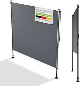 Juskys Store Vertical Barbados 200x310 cm - Store à Pince Extensible, Protection Solaire & Visuelle, Résistant aux Intempéries & UV, Déperlant - Gris