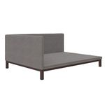 DHP Dale Upholstered Daybed/Sofa Bed Frame, Full Size, Grey Linen