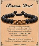 Mens Beaded Bracelets Gifts for Dad,Grandpa,Bonus Dad - Tiger Eye Bracelet Agate Stone Bracelets for Men Anniversary Graduation Birthday Christmas Father's Day Gift for Him