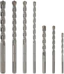 COMOWARE Concrete Drill Bit Set 7pcs, 3/16"-1/2", Masonry Drill Bit Set Carbon Steel,Carbide Tip,Triangle Shank for Brick, Masonry,Rock, Ceramic Tile, Cement Concrete