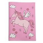 Unicorn Passport Cover Travel Documents Holder Girls Women's Holiday ID UK Seller (Pink)