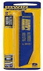 IRWIN Tools Reciprocating Saw Blade, Wood- and Nail-Embedded Wood-Cutting, 9-Inch 6 TPI, 25 Pack (372956B)