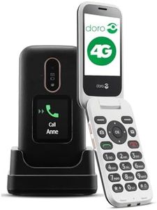 Doro 6880 4G Unlocked Flip Mobile Phone for Seniors with Talking Number Keys, External Display, Assistance Button and Charging Cradle [UK and Irish Version]