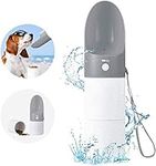 Dog Water Bottle, 2 in 1 Pet Water/Food bottle for Travel, Outdoor Portable Water Bottle For Dog,LeakProof Dog Water Dispenser for Travel Hiking Camping，total 430ml