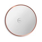 RIZIK STORE™ Iron Metal Decorative HD Clear Image Wall Mount Round Wall Mirror with Hook for Hanging on Wall for Bedroom, Home Decor, wash Basin, Vanity, Makeup, Bathroom (Rose Gold 24")