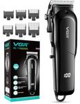VGR VL-118 Limited Edition Professional Corded & Cordless Hair Clipper | LED Display | 6 Length Settings | 200 min Runtime | Ultra-Sharp Blades | 2000mAh Battery | Salon-Grade Grooming (Black)