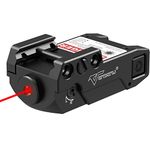 Votatu H3L-R Strobe Tactical Red Laser Sight, Pistol Mount Ultra Low Profile Red Beam Laser Sight with Magnetic USB Charging, Ambidextrous Control