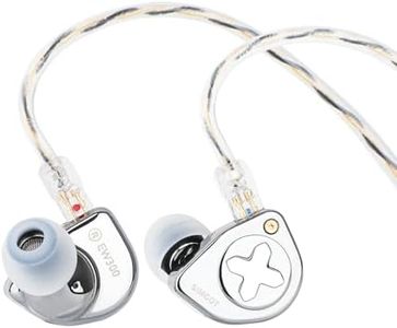 Linsoul SIMGOT EW300 1DD+1Planar+1PZT Hybrid Driver in Ear Monitor, Wired Earbuds IEM, Gaming Earbuds with Detachable Nozzles, Silver-Plated OFC IEM Cable for Audiophile (Standard Edition)