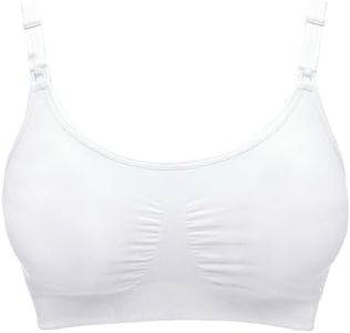 Medela 3 in 1 Nursing & Pumping Bra, Lightweight & Comfortable When Feeding, Electric Pumping or in-Bra Pumping, White, (Large) 36-42B/F