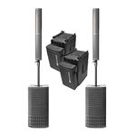 2x dB Technologies ES 1002 1800W Active Array Speaker Sound System inc Cover