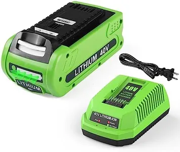 Powilling 3.5Ah 29472 29462 Lithium-Ion Battery Replacement for Greenworks 40V Battery and Charger 29482 Compatible with Greenworks 40V G-MAX Power Tools 29252 20202 22262
