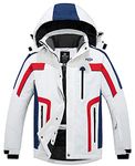 Wantdo Men's Waterproof Rain Coat Warm Winter Snowboarding Jacket Navy M