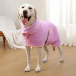 Zorela Dog Drying Coat, Super Soft Coral Fleece Dog Towel Robe Dog Drying Robe, Microfiber Dog Bathrobe Dog Robes for Drying Dogs, Fast Drying Dog Dressing Gown for Bath, Swim, Wet Walk