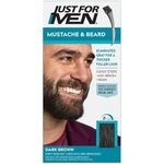 Just For Men Mustache & Beard Brush-In Color Gel M-45 Dark Brown 1 Kit