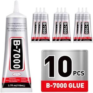 10 PCS 110ml B7000 Clear Glue With Precision Tip for Rhinestones, Craft, Shoe, Fabric, Jewelry Making, DIY, Makeup, Nail Art, Glass