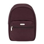 Travelon: Essentials - Anti-Theft Backpack, Dark Bordeaux, 8" W x 12" H x 4.5" D, Anti-theft Essentials Small Backpack