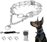 Herm Sprenger Chrome-Plated Swivel Prong Training Collar Bundle: Includes Quick-Release Cliclock, 3 Additional Links, and Custom Safety Clip (4 Items, 3.00 mm x 18" Neck Size, 22" Chain Length)