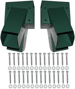 Jungle Gym Kingdom 2 Pack Swing Set Brackets – Premium, Heavy Duty, Steel A-Frame Bracket w/ Hardware - Includes Wood Screws & Washers