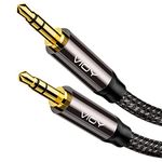 VIOY Aux Cable 1M, [Copper Shell, Hi-Fi Sound] 3.5mm Male to Male Headphone Braided Auxiliary Cord Compatible with Headphone, Smartphone, Home/Car Stereo, Speaker, Echo & More…