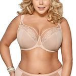 Gorsenia Underwired Lace Maxi Non Padded Bra K441 Luisse, Beige,42F