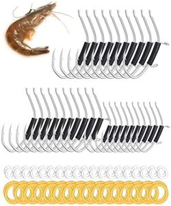 Live Shrimp Fishing Hooks – Premium Carbon Steel Barbed Hooks with Holes for Freshwater & Saltwater Fishing, Available in 10/15/20 Packs (LY, 2/3/4/0)