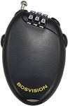 Bosvision Ultra-Secure 3-Digit Combination Lock with 2.4 feet (L) Retractable Cable for Bike, Ski, Snowboard and Stroller