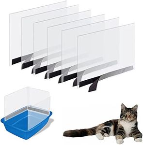 Oncpcare 6 Pack Cat Litter Box Pee Shields, High Side Open Top Kitty Litter Pan Shield - Keep Litter in The Pan, (Litter Box Not Included)