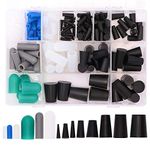 170pcs High Temp Silicone Rubber Cap & Plug Assortment - Masking System Kit for Powder Coating, Painting, Anodizing, Plating & Media Blasting