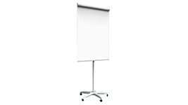 ALLboards Mobile Flipchart on Castors 100x70cm(1000x700mm), Adjustable Hight, Magnetic Whiteboard Dry Wipe Surface