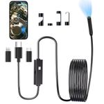 Endoscope Camera with Light,Colofree 1920P HD Borescope Inspection Camera with 8 LED Lights, Snake Camera with Semi-Rigid Snake Cable, 7.9mm IP67 Waterproof Camera for iPhone, iPad iOS 9.0+(16.4FT)