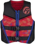 Full Throttle Youth Rapid Dry Flex Back Life Jacket, Red