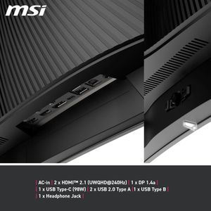 MSI 34" QD-OLED Gaming Monitor – UltraWide Curved Display
