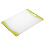 Colourworks Polyethylene Reversible Cutting Board, Non Stick Non Slip Food Chopping Mat, 36.5 x 25 cm – White/Green