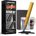 Wheel Repair Kit, Wheel Touch Up Kit, Car Rim Repair Kit, Quick Repair Car Wheel, paint repair pen for extremely deep, wide scratches and stone chips (Gloss Black + repair filler)