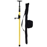 Laser Level Telescoping Pole, 44.1 to 110.2in Adjustable Laser Level Mounting Pole Aluminium Alloy Laser Mount Support Pole with 5/8in and 1/4in Threads Mounting Screws for Rotary and Line Lasers