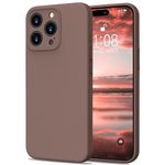 HGH Silicone Case for iPhone 15 Pro, Full Body Case for iPhone 15 Pro Case, Silky Soft Touch, Camera Protect, Microfiber Lined Phone Case for iPhone 15 Pro - Brown Khaki