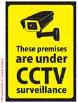 CVANU Warning Sign Sticker for CCTV Security Camera (Pack 6) CV-1