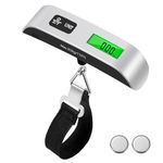 Brencco Electronic Luggage Scales, Portable Scales Max 50 kg/110 Lb, Suitcase Scales with Backlit LCD Screen with Tare Function for Travel Accessories