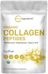 Micro Ingredients Organic Collagen Peptides Powder, 12oz | Hydrolyzed Type I & III Bovine Collagen for Women & Men | High Absorption | Unflavored, Keto & Paleo Friendly | Easy to Mix, Non-GMO