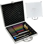 TENFLY Solfeggio Tuning Fork Set - 10 Tuning Forks Perfect for DNA Healing, Chakra, Sound Therapy, Multicolour, with Exquisite Aluminum Gift Box (174 Hz, 285 Hz, 396 Hz, 417 Hz, 432Hz, 528 Hz etc)