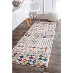 nuLOOM 2x6 Moroccan Blythe Area Rug, Multicolor, Faded Bohemian Design, Stain Resistant, For Bedroom, Dining Room, Living Room, Hallway, Office, Kitchen, Entryway