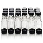 Belle Vous Mini Glass Bottles (24 Pack) - 10ml Small Glass Bottles with Lids - Mini Bottles for Samples, Crafts, Essential Oils & Wedding Favours