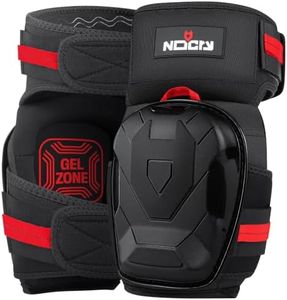NoCry Professional Work Knee Pads for Men Construction with Ankle Support and Heavy Duty Anti-Slip Cap — Foam Cushion and Extra Thick Gel Padding — Reinforced Thigh & Shin Straps