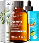 Gya Labs Jasmine Essential Oil for Diffuser - Huge 4 Fl Oz - 100% Pure Natural Jasmine Oil Essential Oil for Diffuser, Skin, Hair, Massages, Floral & Alluring Scent for Aromatherapy & Candle Making