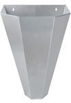 Large Restraining Cone for 7-14 Pounds Chicken, Galvanized Steel Killing Cone with Flat Back Design, for Chicken as Cornish Cross, Rhode Island Red and Turkeys, Easy to Clean (Silver, Large)