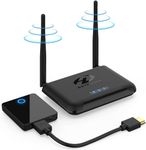 PAKITE Wireless HDMI Transmitter and Receiver, 2.4/5GHZ, 1080P@60Hz FHD, 60M/196FT, 1 TX to 4 RX, Streaming Video from Laptop, Camera, Cable Box to HDTV, Projector, Monitor