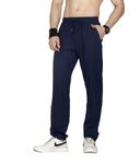 Big Button Ultralight Dynamic Dry Fit Sports Track Pants for Men Navy