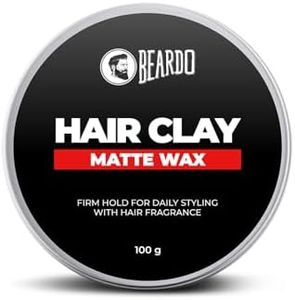 Beardo Hair Clay Wax for Men, 100 gm | Hair Clay for men | Styling Wax | Volumizing | Strong Hold | Restylable |Matte Finish | Easy to Wash Off | Texture Clay for Men